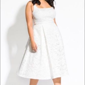 City Chic White/Ivory Jackie O Lace Dress NWT